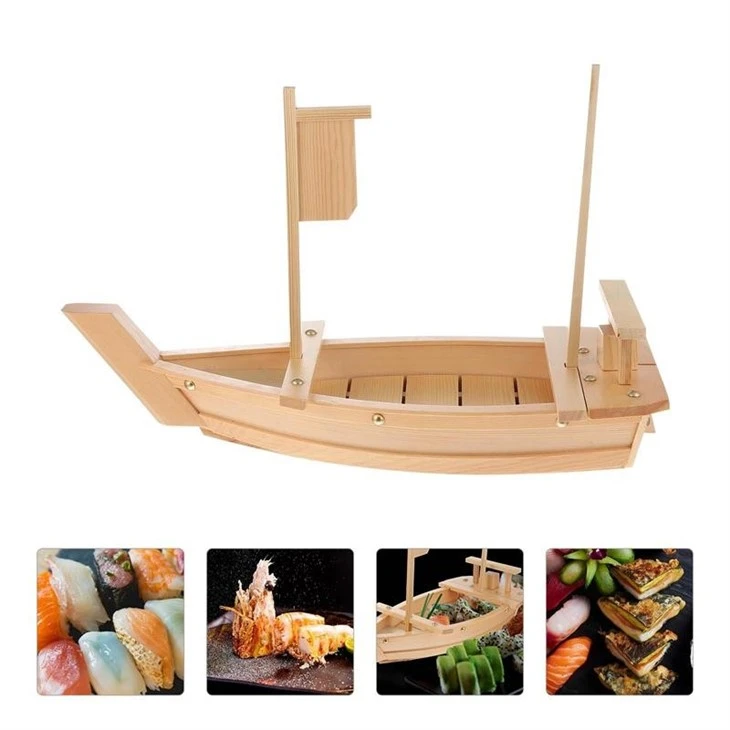 Estick Japanese Wooden Sushi Boat